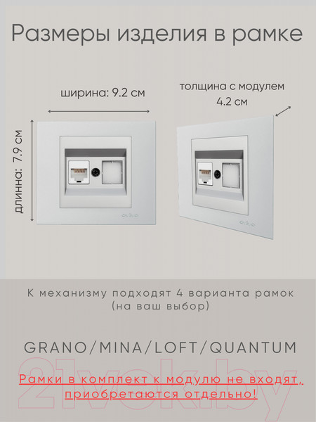 Изображение товара Розетка Ovivo 600-000310-229 (серебристый)