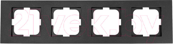 Изображение товара Рамка для выключателей и розеток Ovivo Grano 400-170000-228 (черный)
