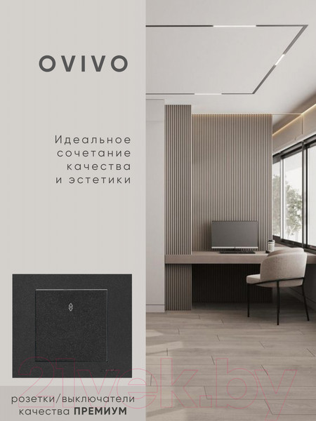Изображение товара Выключатель Ovivo 600-000217-209 (черный)