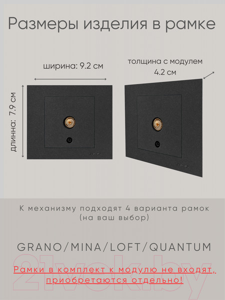 Изображение товара Розетка Ovivo 600-000317-225 (черный)