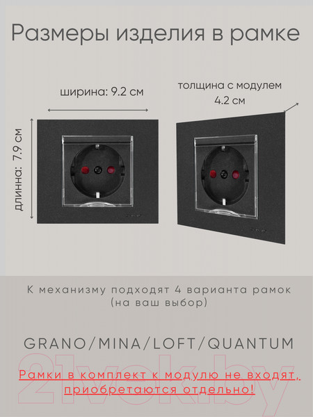 Изображение товара Розетка Ovivo 600-000317-243 (черный)