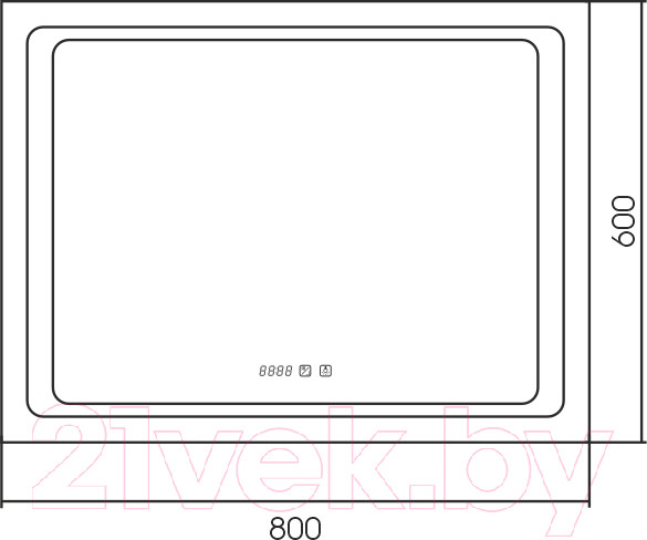 Изображение товара Зеркало Silver Mirrors Фортуна 80x60 / LED-00002489