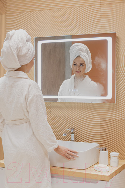 Изображение товара Зеркало Silver Mirrors Фортуна 80x60 / LED-00002489