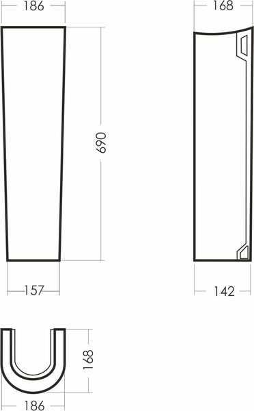 Изображение товара Умывальник Sanita Самарский 57 / SMRSAWB01