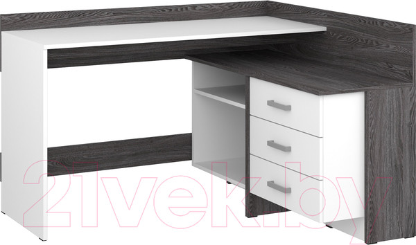 Изображение товара Компьютерный стол Премиум Персона-2 (ясень анкор темный/белый)
