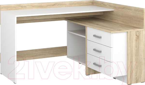 Изображение товара Компьютерный стол Премиум Персона-2 (дуб сонома/белый)