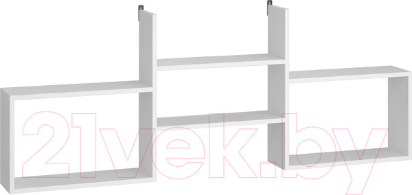 Изображение товара Полка Премиум Книжная 3 (белый текстурный)