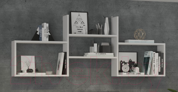 Изображение товара Полка Премиум Книжная 3 (белый текстурный)