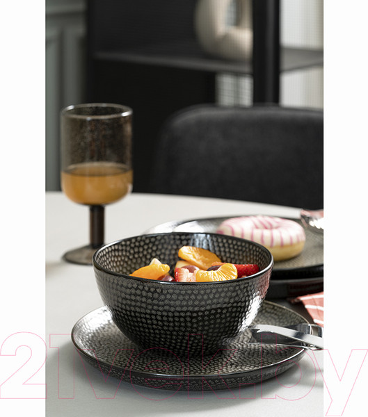 Изображение товара Набор салатников Liberty Jones Dots / LT-LJ-CBWDT-CRB-21 (2шт, черный)