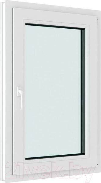 Изображение товара Окно ПВХ Brusbox Futuruss Одностворчатое Поворотно-откидное правое 2 стекла (1200x800x60)