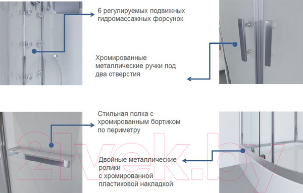 Изображение товара Душевая кабина Niagara NG-301-01 90x90x220