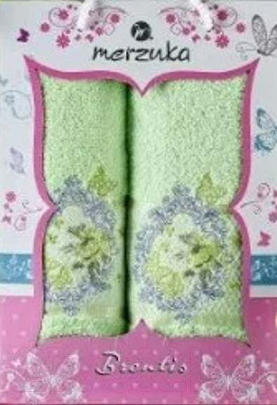 Изображение товара Набор полотенец Merzuka Brentis 50x90/70x140 в коробке / 10675 (фисташковый)