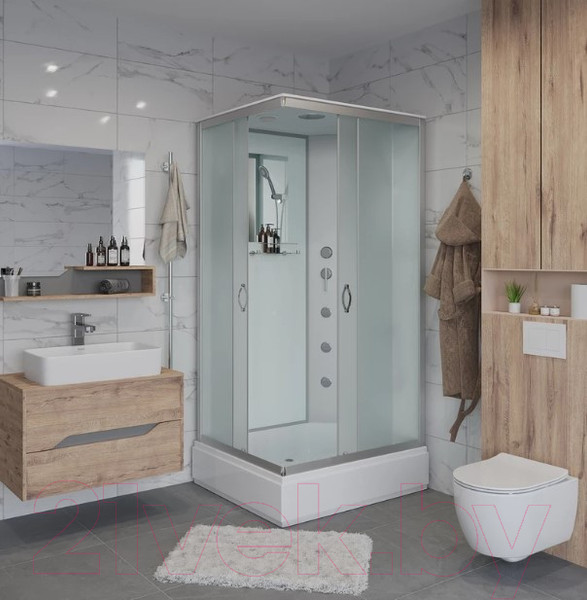 Изображение товара Душевая кабина Niagara NG-33084-14QG 100x80x215 (матовое стекло)