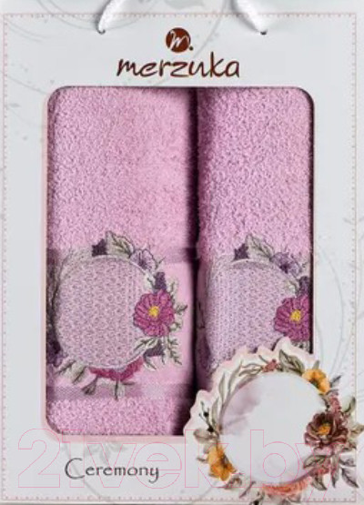 Изображение товара Набор полотенец Merzuka Ceremony 50x90/70x140 / 11776 (в коробке, сиреневый)