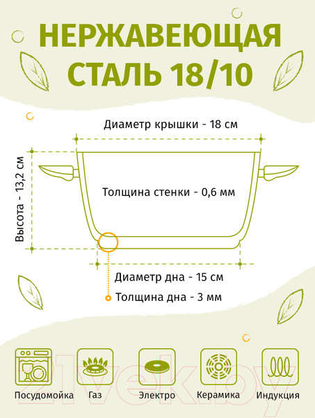 Изображение товара Кастрюля TimA Дивная ДИ-1829