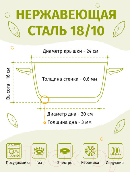 Изображение товара Кастрюля TimA Дивная ДИ-2465