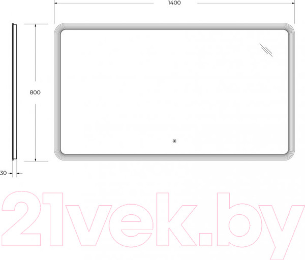Изображение товара Зеркало Cezares CZR-SPC-DUET-1400-800-LED-TCH