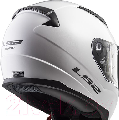 Изображение товара Мотошлем LS2 FF353 Rapid Kid mini Single Mono (M, белый)