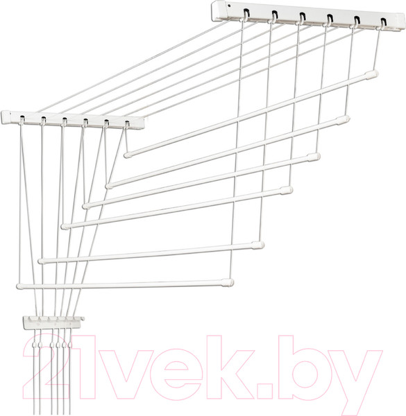 Изображение товара Сушилка для белья Comfort Alumin Group Потолочная 6 Прутьев 120см (алюминий/белый, металлическое крепление)