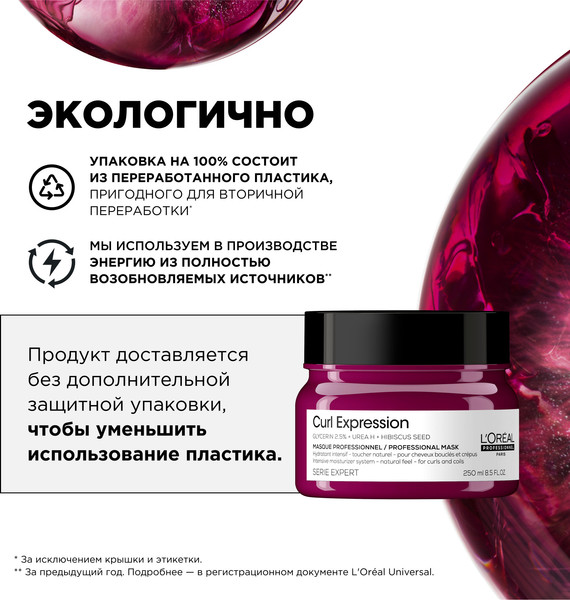 Изображение товара Маска для волос L'Oreal Professionnel Curl Expression Увлажняющая для кудрявых волос (250мл)