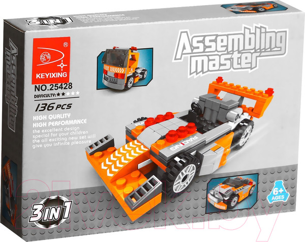 Изображение товара Конструктор Keyixing Спорткар 3 в 1 / 1552098