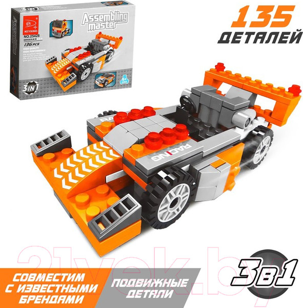 Изображение товара Конструктор Keyixing Спорткар 3 в 1 / 1552098