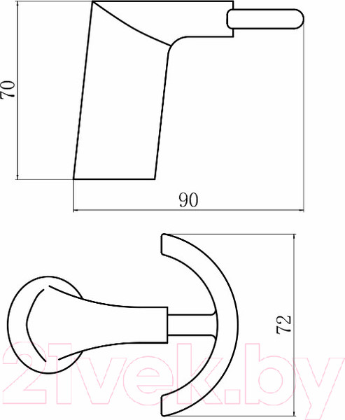 Изображение товара Крючок для ванной Fashun A1805-2-8
