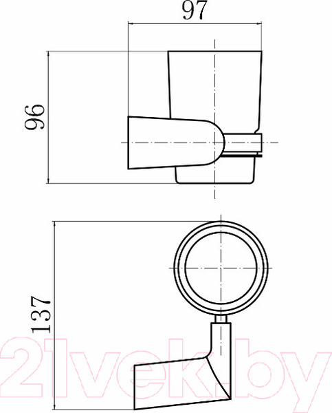 Изображение товара Стакан для зубной щетки и пасты Fashun A1806-7