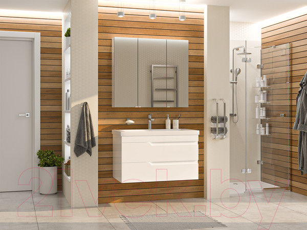 Изображение товара Тумба под умывальник Misty Софт 90 / П-Соф-01090-011П2Я