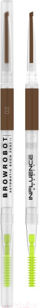 Изображение товара Карандаш для бровей Influence Beauty Brow Robot автоматический тон 02 (0.1г)