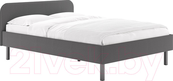 Изображение товара Двуспальная кровать Сонум Hanna с металлическим основанием 160x200 (багама серый)