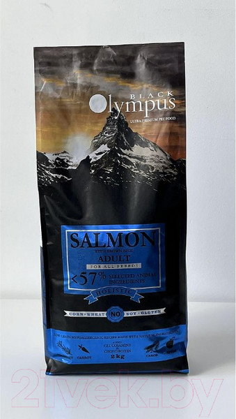 Изображение товара Сухой корм для собак Black Olympus Для взрослых всех пород лосось с бурым рисом (2кг)