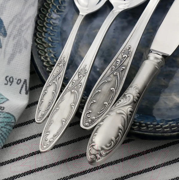 Изображение товара Набор столовых приборов Кольчугинский мельхиор Пламя / КМ0720206-К (2пр)