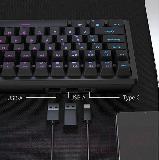 Изображение товара Клавиатура Royal Kludge RK98 RGB (черный, Brown Switch)