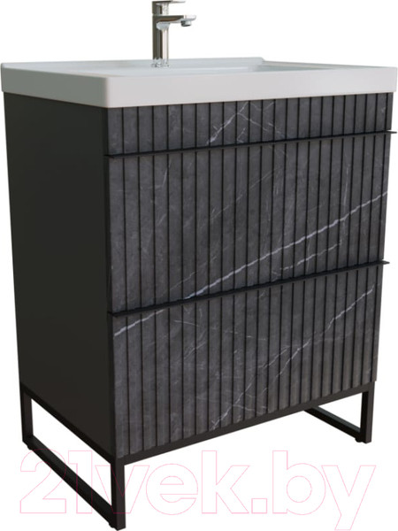 Изображение товара Тумба под умывальник Mixline Окленд 70 551729 (графит мрамор)