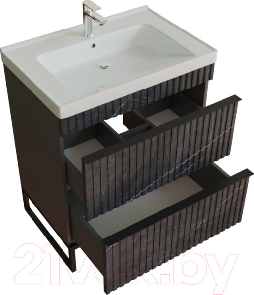 Изображение товара Тумба под умывальник Mixline Окленд 70 551729 (графит мрамор)