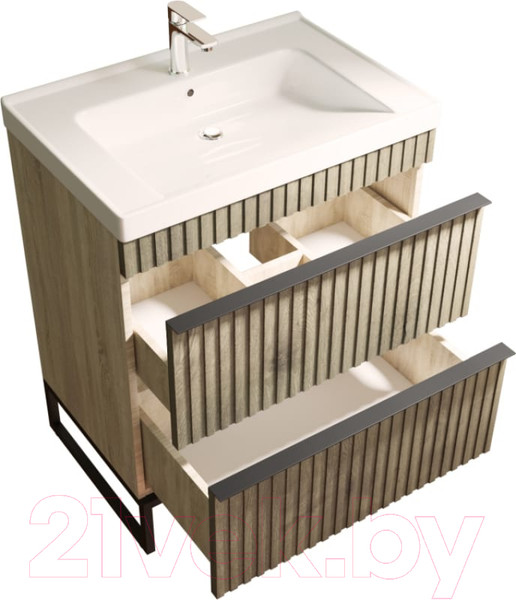 Изображение товара Тумба под умывальник Mixline Окленд 70 551730 (дуб мелфорд)