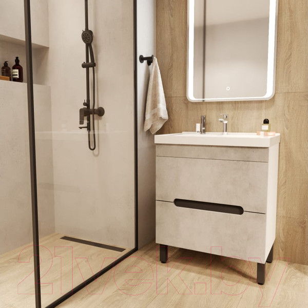 Изображение товара Тумба под умывальник Mixline Честер 70 551732 (бетон)