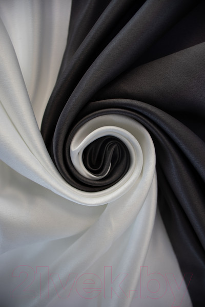 Изображение товара Комплект штор СуперТекСтиль Флора 360x270 (2 портьеры 180x270, серый/молочный)