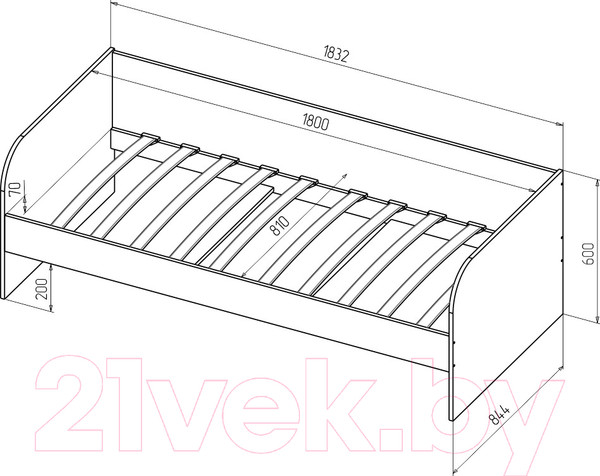 Изображение товара Кровать-тахта детская Seven Dreams Belden с ящиками sd-100 (белый)