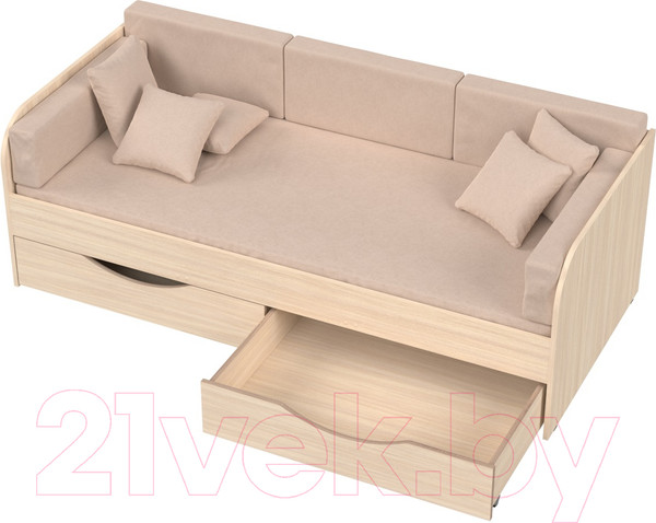 Изображение товара Кровать-тахта детская Seven Dreams Belden с ящиками sd-102 (дуб млечный)