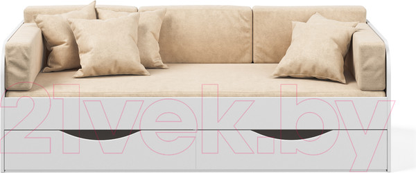 Изображение товара Кровать-тахта детская Seven Dreams Belden с ящиками sd-100 (белый)