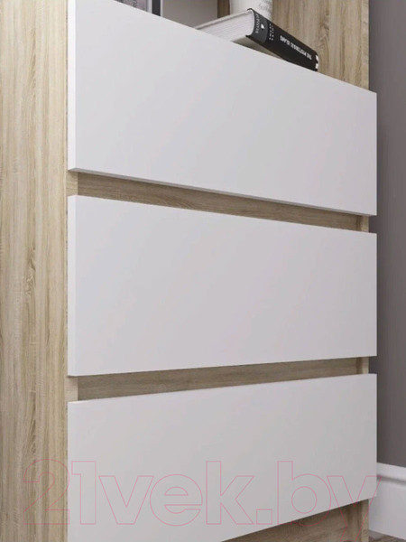 Изображение товара Стеллаж ДСВ Мори МСТ 600.3 (дуб сонома/белый)