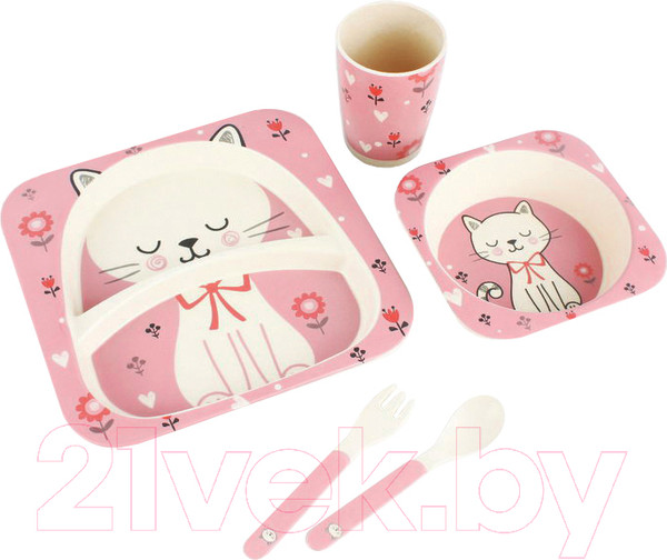 Изображение товара Набор посуды для кормления Darvish Котик / SR-H-1213