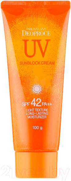 Изображение товара Крем солнцезащитный Deoproce Premium UV Sunblock Cream SPF42 PA++ (100г)