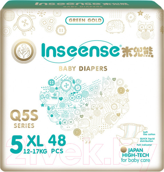 Изображение товара Подгузники детские Inseense Q5S XL 12-17 кг / Ins72775 (48шт)