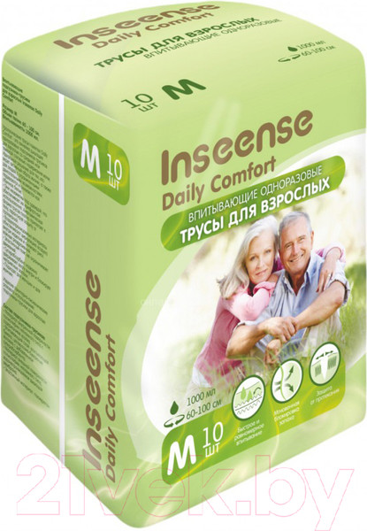 Изображение товара Трусы впитывающие для взрослых Inseense М / Ins10aduetM (10шт)