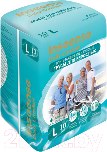 Изображение товара Трусы впитывающие для взрослых Inseense L / Ins10aduetL (10шт)