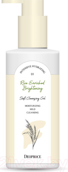Изображение товара Гель для умывания Deoproce Rice Enriched Brightening Soft Cleansing Gel (200мл)