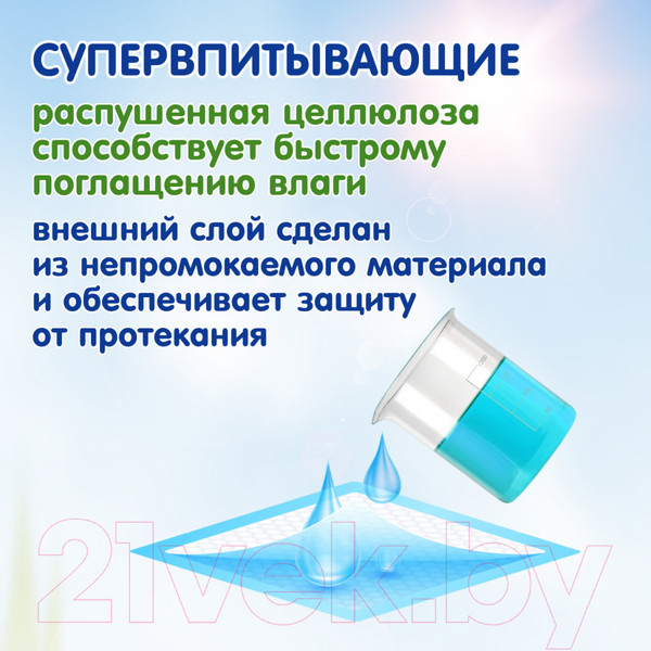 Изображение товара Набор пеленок одноразовых детских Inseense 60x60 / Ins6632 (32шт)